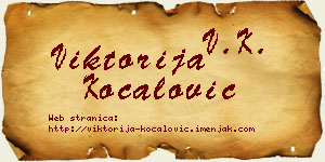 Viktorija Kočalović vizit kartica